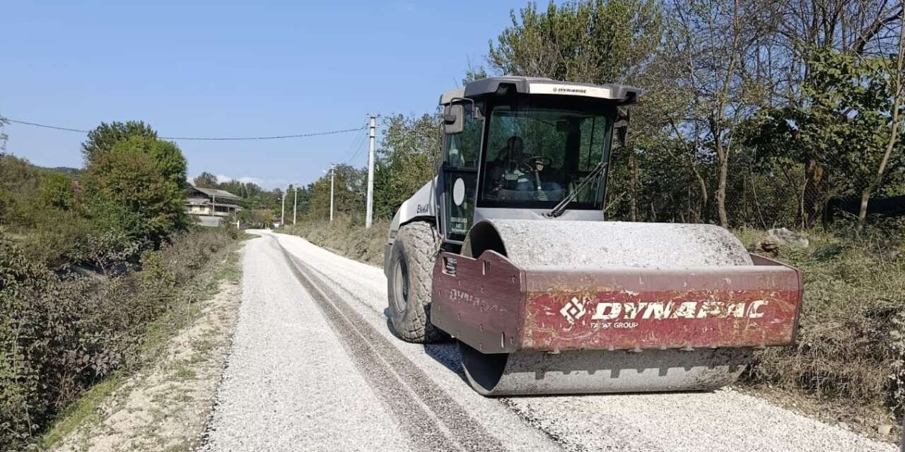 Kaymakçı ile Çalılık köyleri arasındaki yola soğuk asfalt