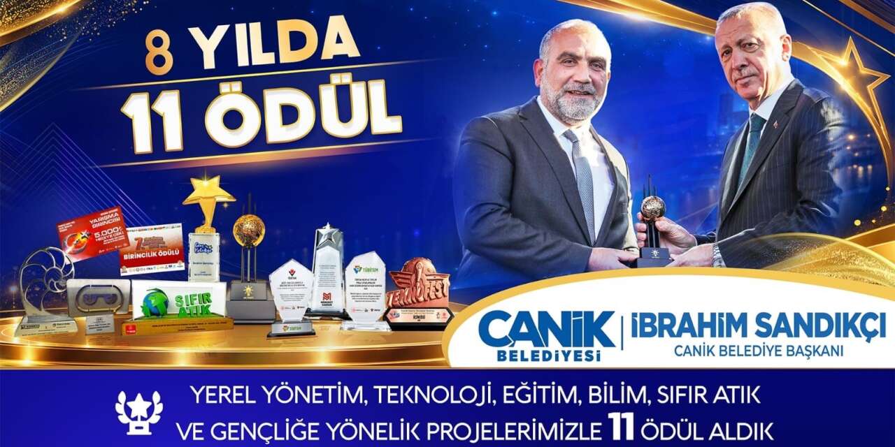 Canik Belediyesi 8 yılda 11 ödül kazandı