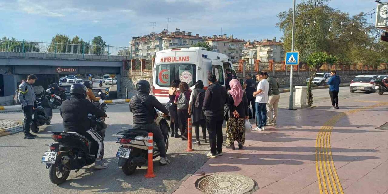 Ön fren kaza getirdi, bisikletiyle takla attı