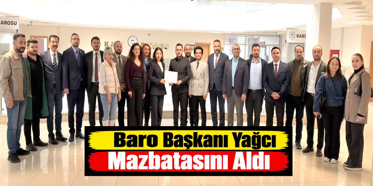 Barosu Başkanı Yağcı Mazbatasını Aldı