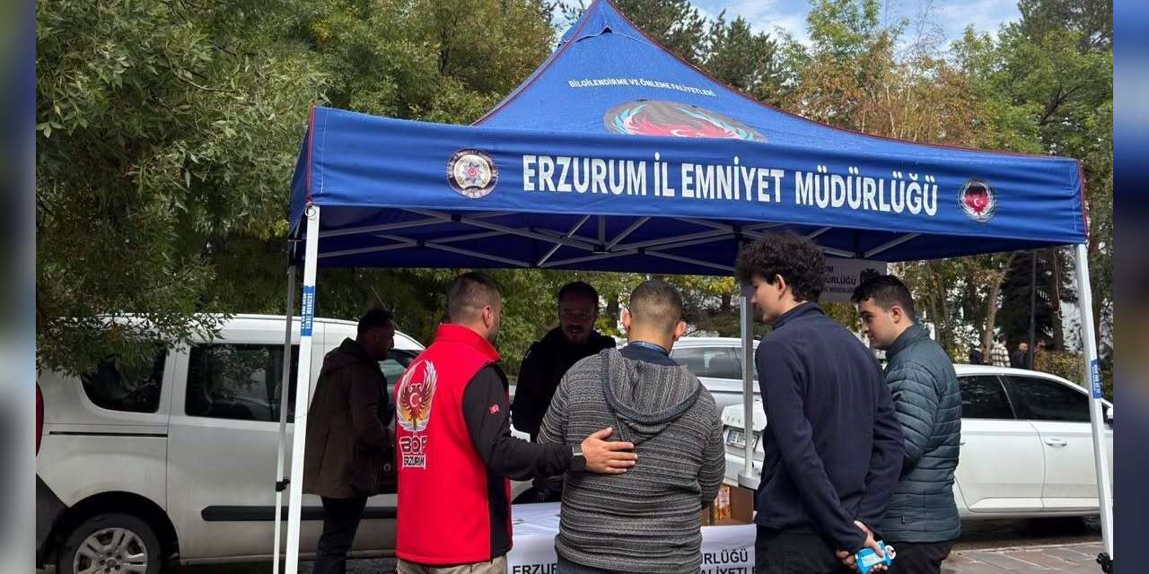 Erzurum’da üniversite öğrencilerine "El ele güvenli geleceğe" bilgilendirmesi