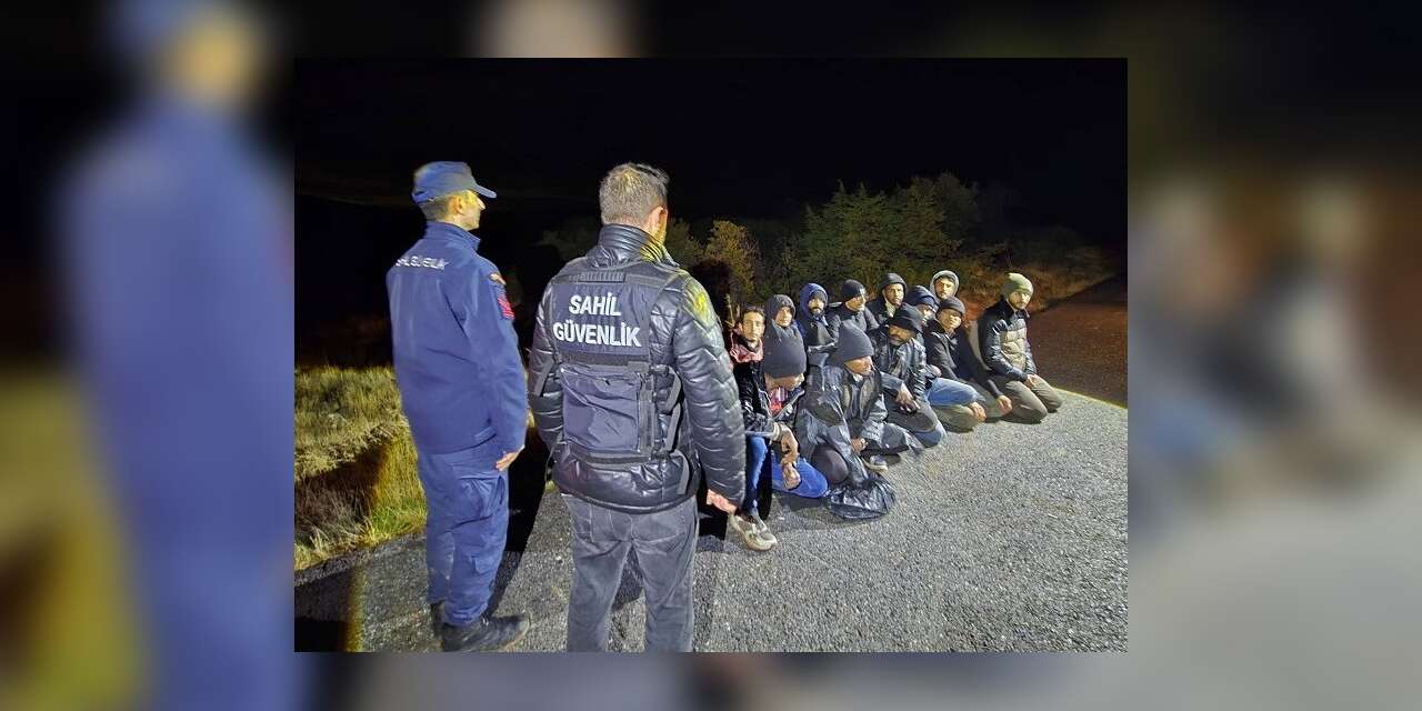 Mobil radar tespit etti, kaçak göçmenler yakalandı