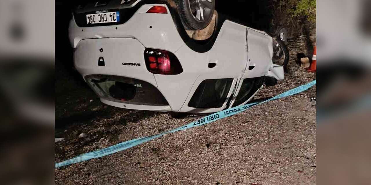 Takla atan otomobilin sürücüsü yaralandı