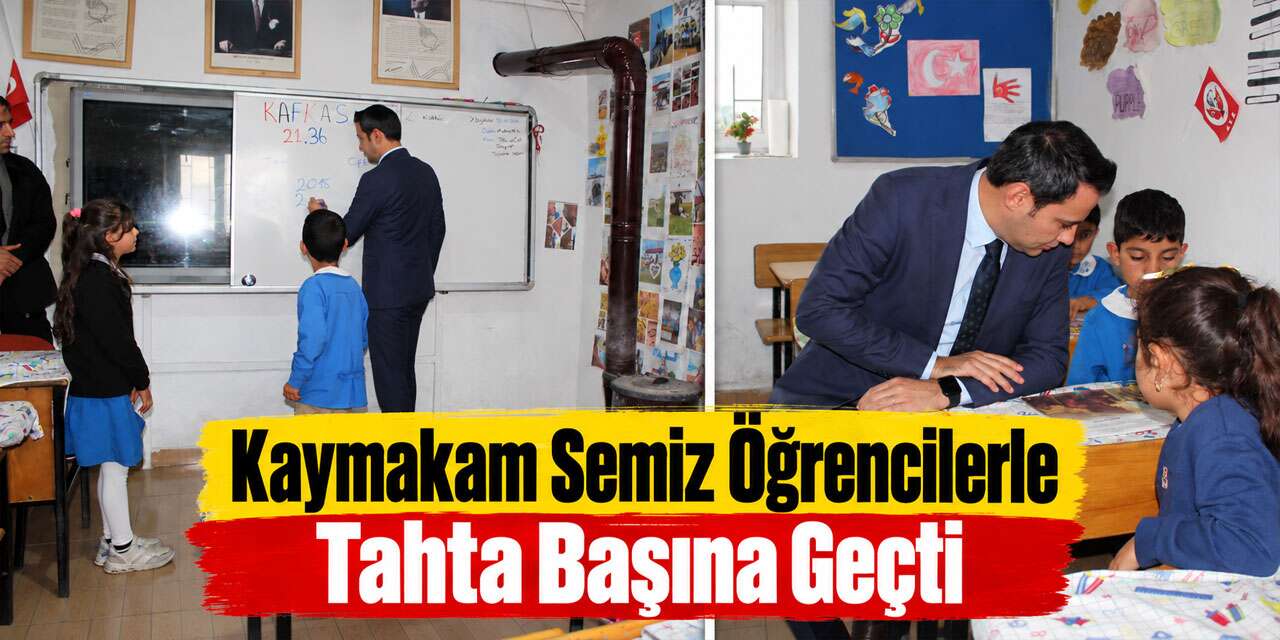 Kaymakam Semiz, Aşağıkotanlı Köy Okulunda Öğrencilerle Buluştu