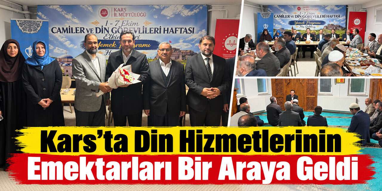 Kars’ta Din Hizmetlerinin Emektarları Bir Araya Geldi