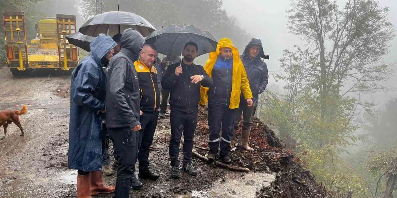 Düzce’de yağış mesaisi ekipler sahada, müdahaleler sürüyor