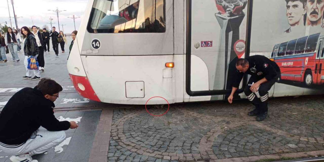 Samsun’da yürekleri ağza getiren anlar