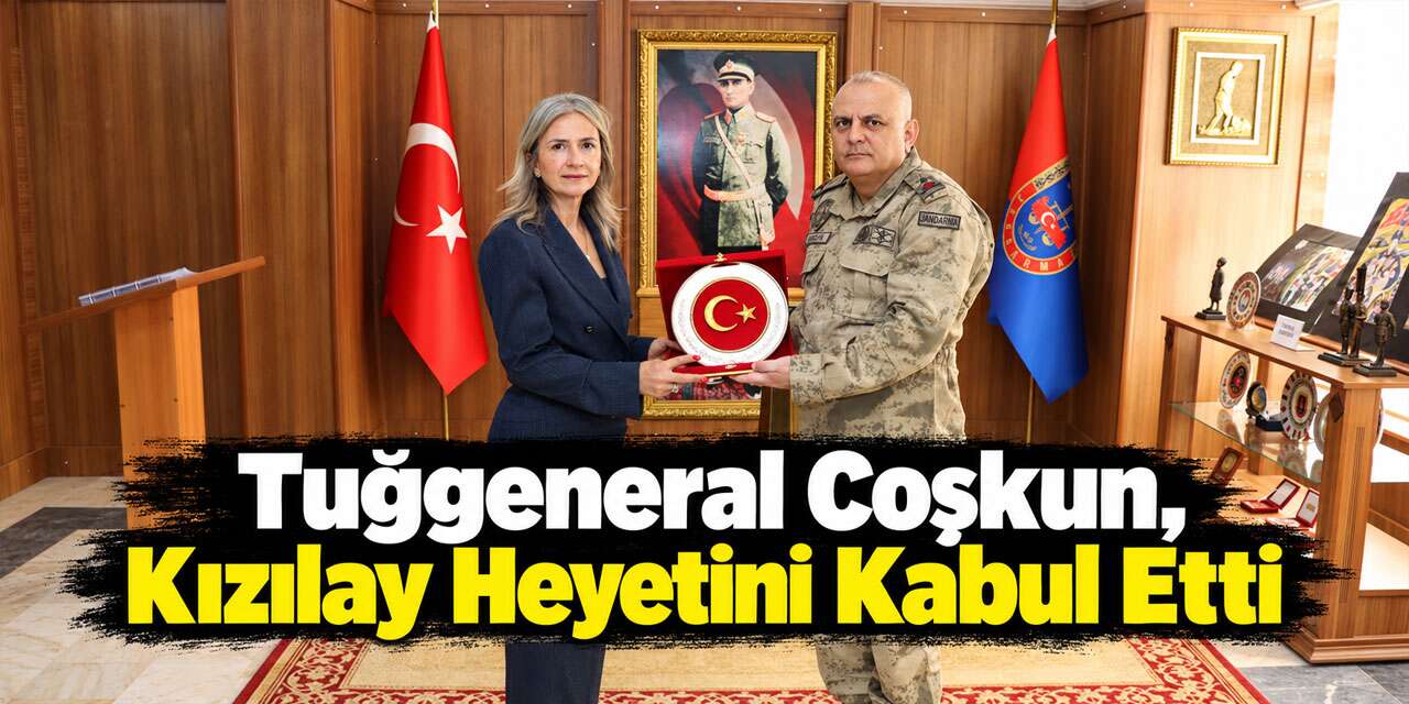 Tuğgeneral Coşkun,  Kars Kızılay Heyetini Kabul Etti