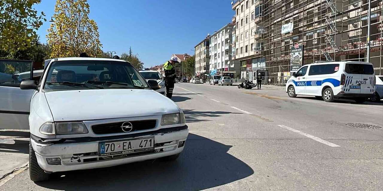 Karaman’da otomobille motosiklet çarpıştı: 1 yaralı