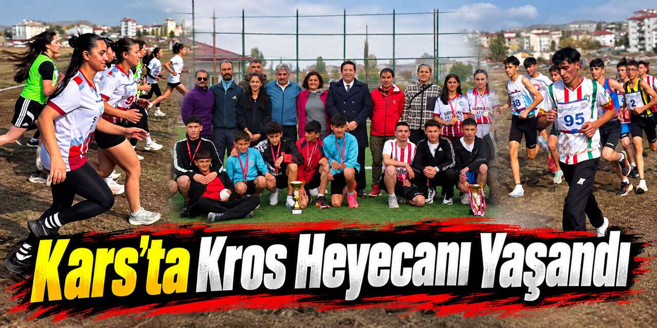 Kars’ta Okul Sporları Kros Yarışmaları Tamamlandı
