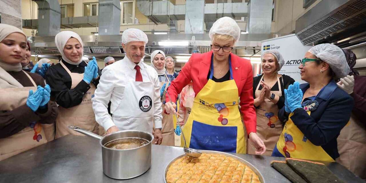 İsveç Büyükelçisi, Şahinbey Belediyesi aşevinde baklava açtı