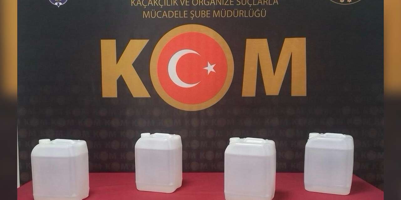 Yozgat’ta 20 litre etil alkol ele geçirildi