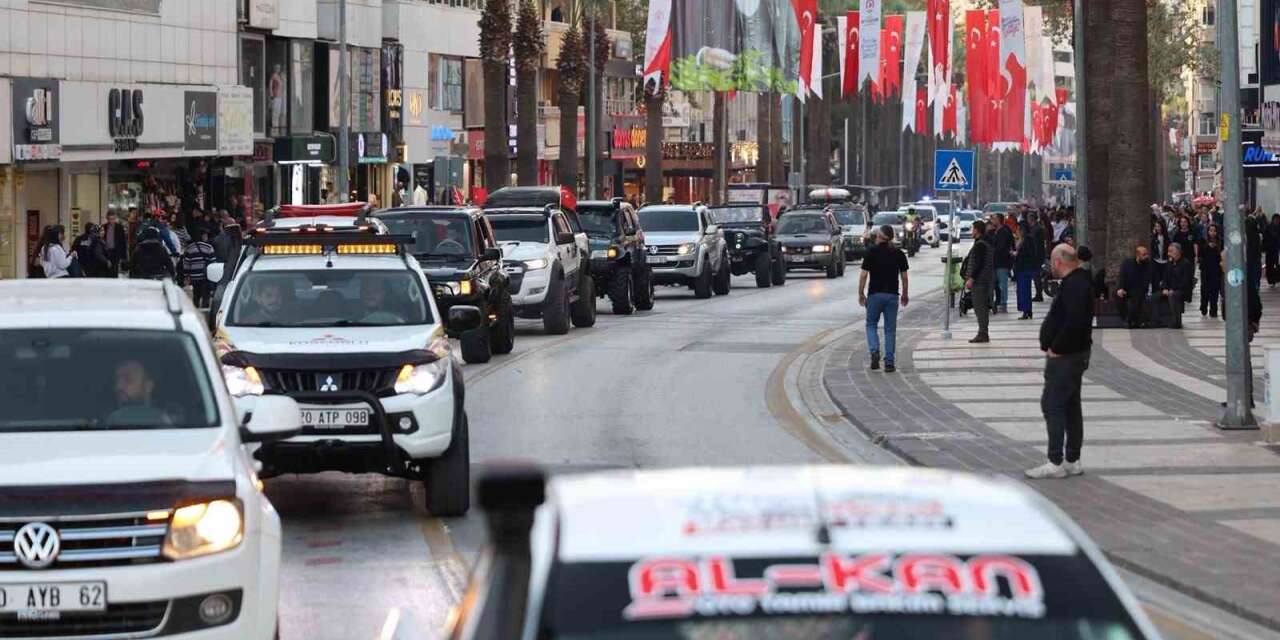 Merkezefendi’de offroad heyecanı kortej geçişi ile başladı