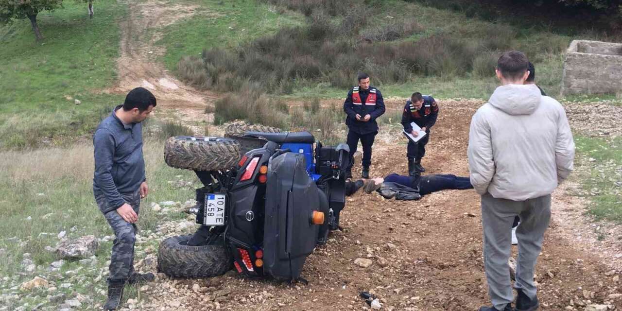 Erdek’te ATV devrildi: 2 yaralı