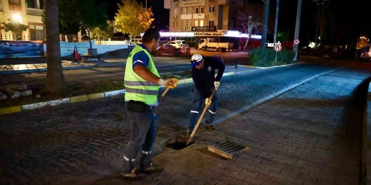 Didim Belediyesi’nden yağış öncesi temizlik