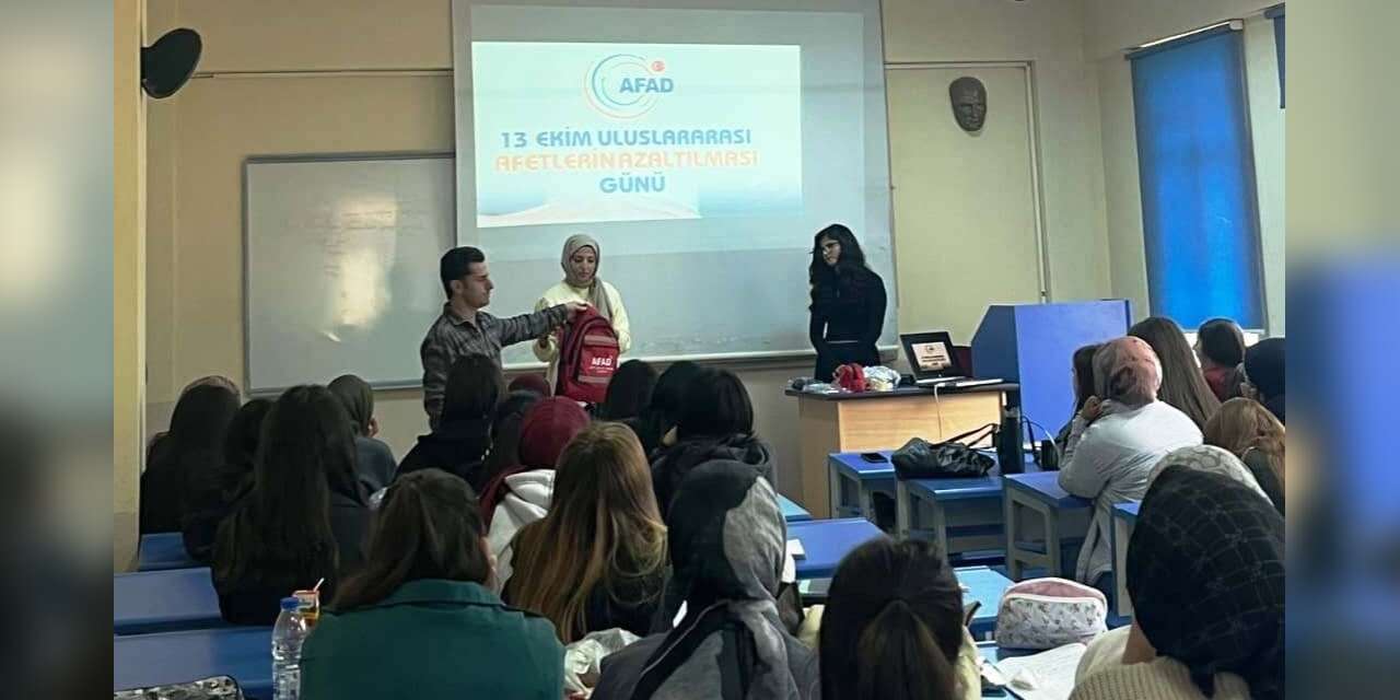 Şaphane MYO öğrencilerine afet farkındalık eğitimi verildi