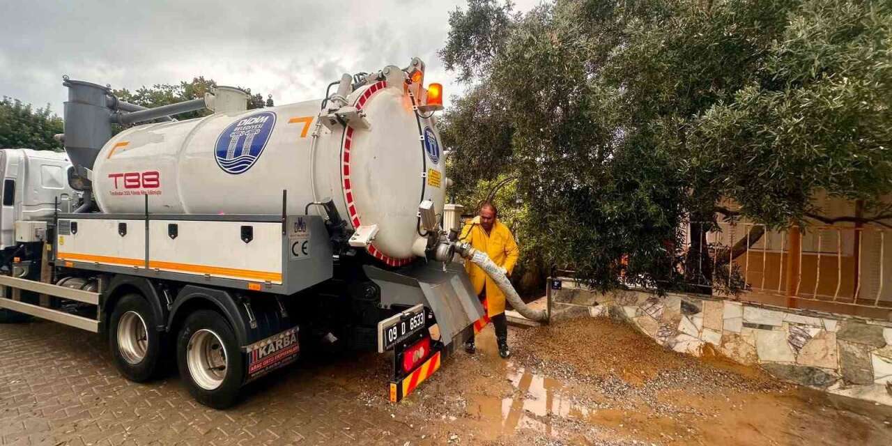 Didim Belediyesi’nden yağış sonrası müdahale