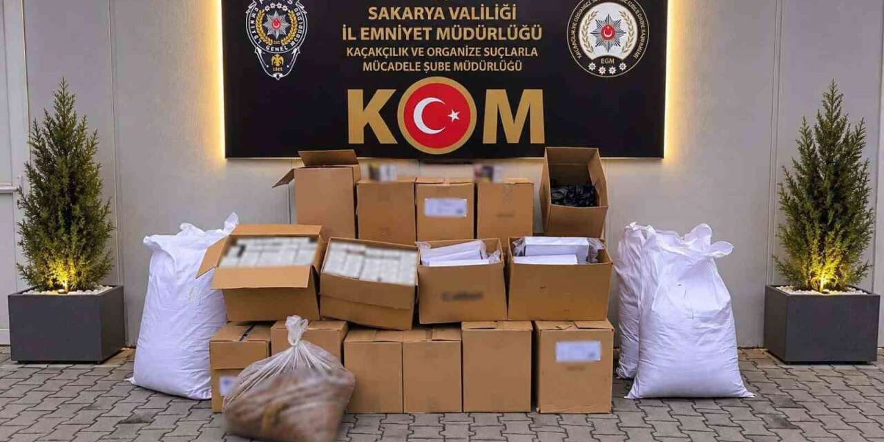 Sakarya’da binlerce makaron ele geçirildi: 2 gözaltı