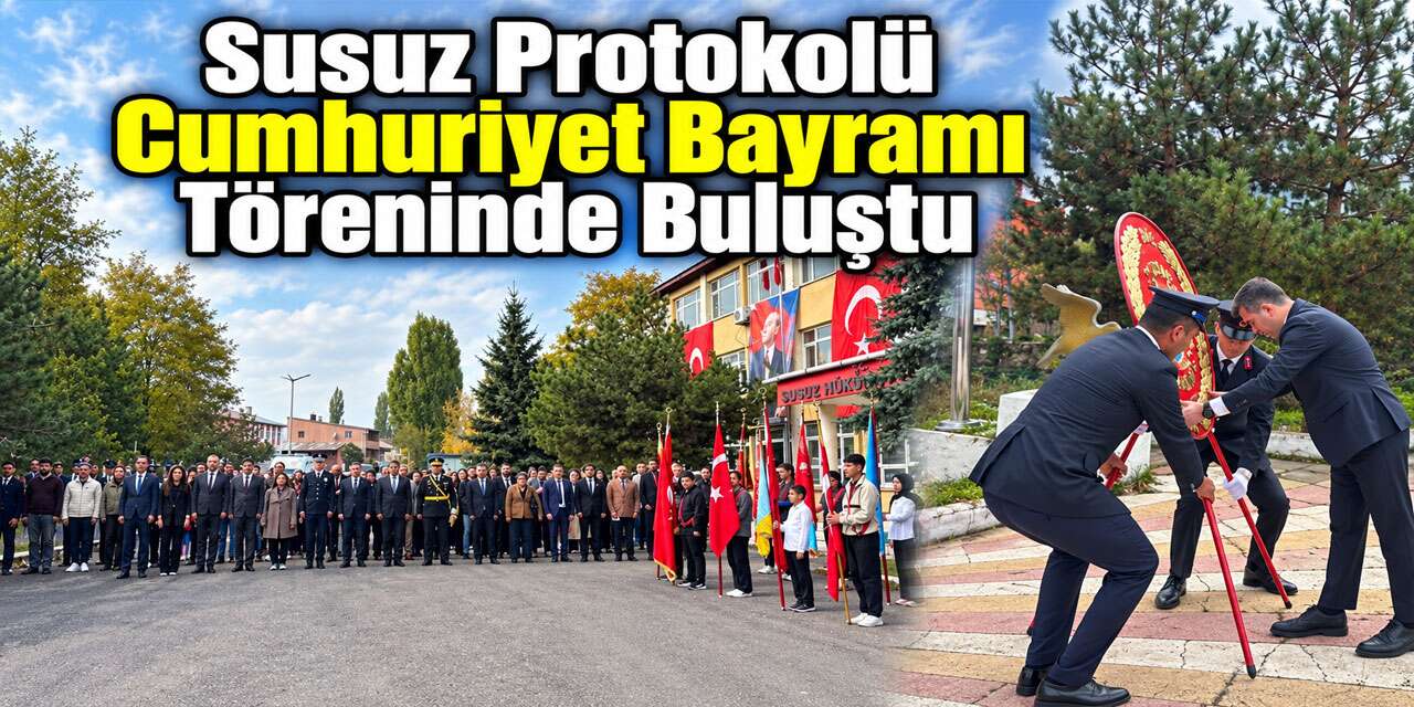 Susuz’da Cumhuriyet’in 103. Yılı İçin Çelenk Sunma Töreni