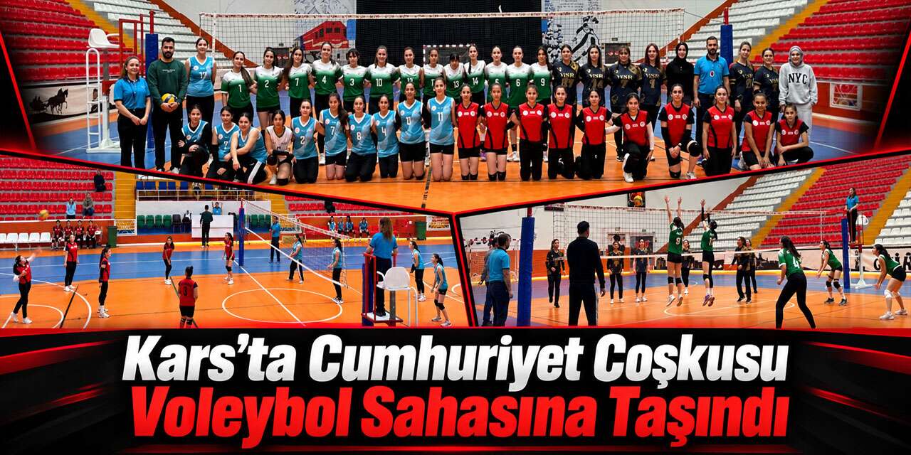 Kars’ta Cumhuriyet Coşkusu Voleybol Sahasına Taşındı