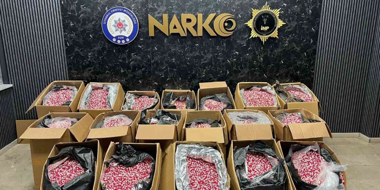 Sultanbeyli’de 1 milyon 642 bin sentetik ecza hap ele geçirildi