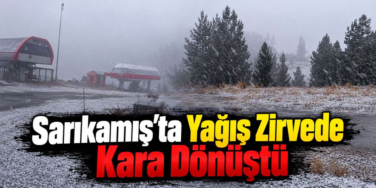 Sarıkamış’ta Sağanak Yağış Zirvede Kara Dönüştü