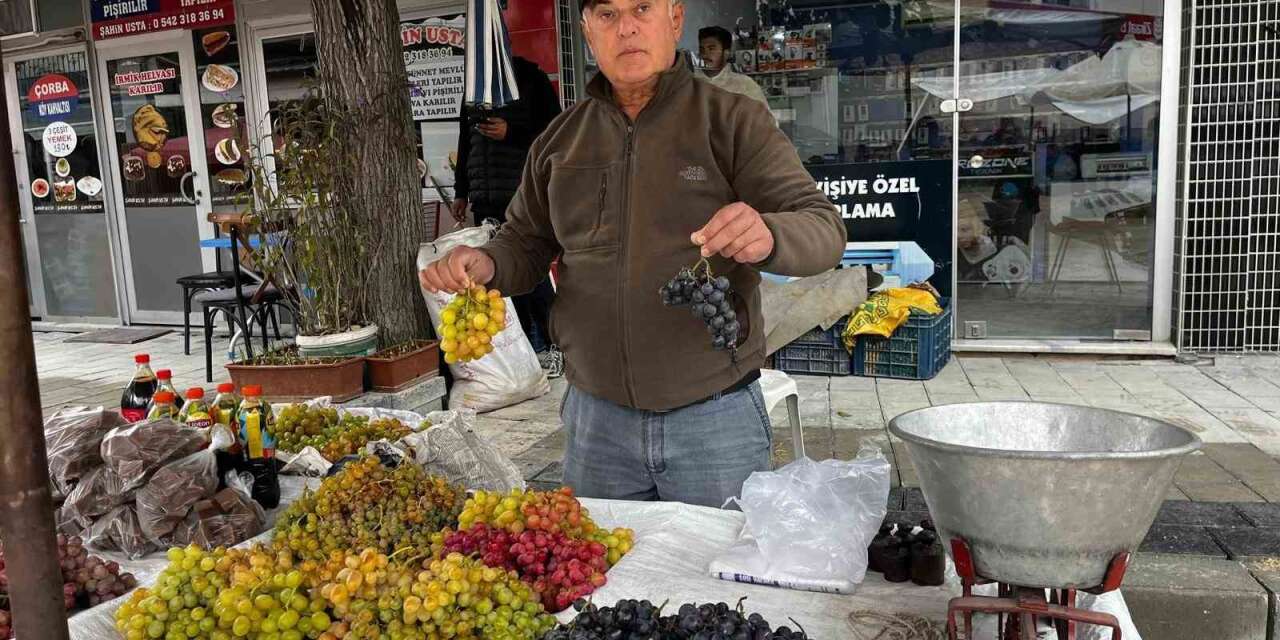 Haydar üzümleri tezgahlarda yerini aldı