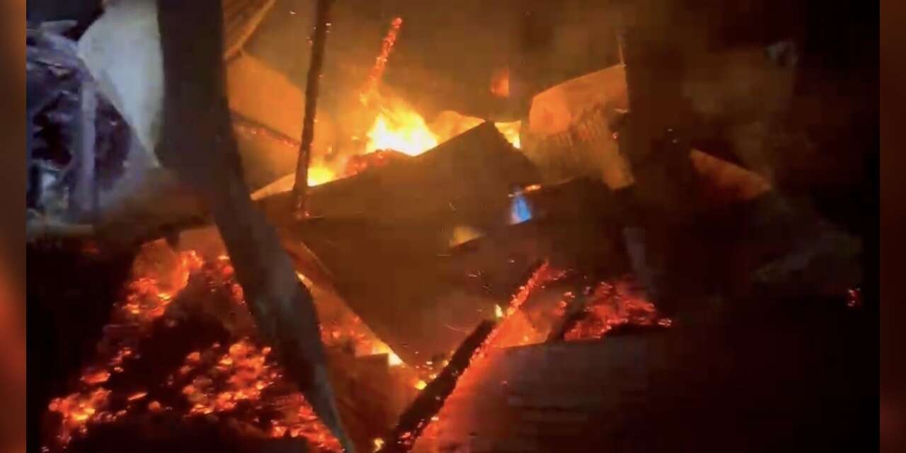 Osmaniye’de samanlık yangını itfaiye ekiplerince söndürüldü