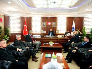 TVHB Başkanı Eroğlu’ndan Rektör Şevli’ye ziyaret