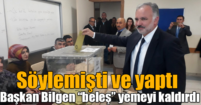 Başkan Bilgen “beleş” yemeyi kaldırdı