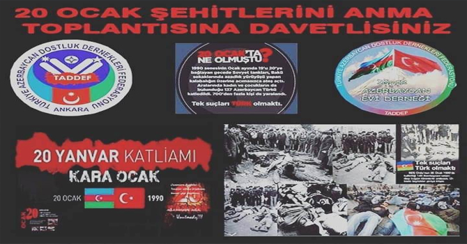 20 Ocak 'Kara Yanvar' şehitleri anılacak