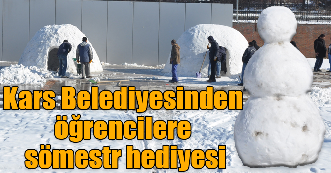 Kars Belediyesinden öğrencilere sömestr hediyesi