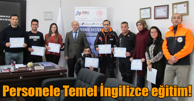 AFAD ve 112 personeline Temel İngilizce eğitimi verildi