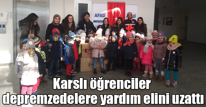 Karslı öğrenciler depremzedelere yardım elini uzattı