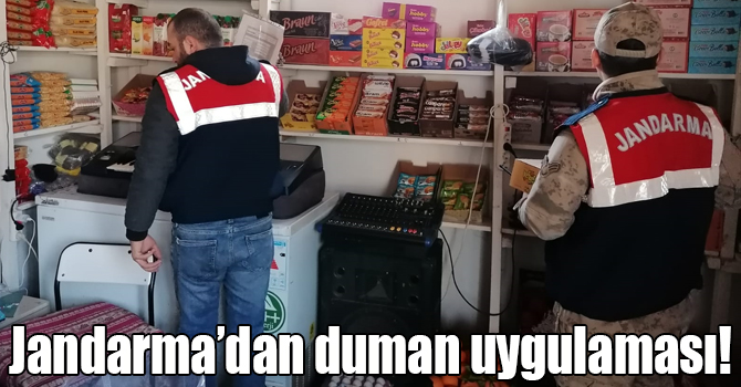 Jandarma’dan duman uygulaması!