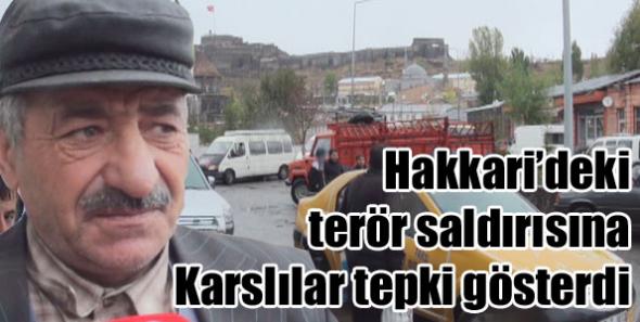 Hakkari’deki terör saldırısına Karslılar tepki gösterdi