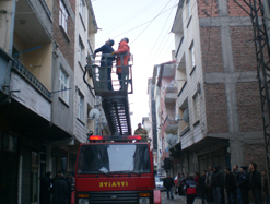 Kars'ta bir evde yangın