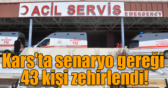 Kars'ta senaryo gereği 43 kişi zehirlendi!