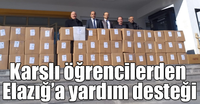 Karslı öğrencilerden Elazığ’a yardım desteği