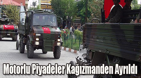 Motorlu Piyade Taburu Kağızman`dan ayrıldı