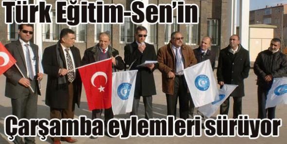 Türk Eğitim-Sen’in Çarşamba eylemleri sürüyor