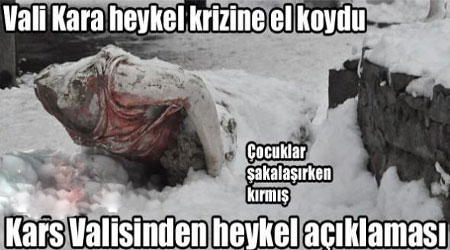 Kars Valisinden heykel açıklaması
