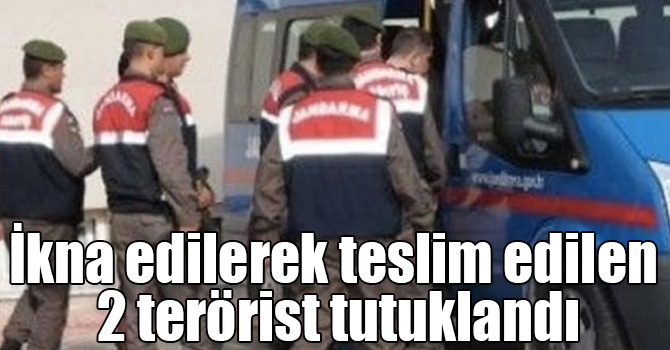 İkna edilerek teslim edilen 2 terörist tutuklandı