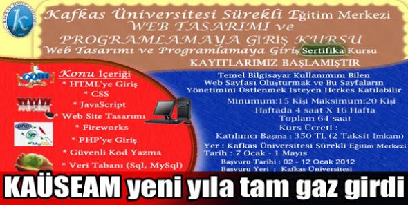 KAÜSEAM yeni yıla tam gaz girdi