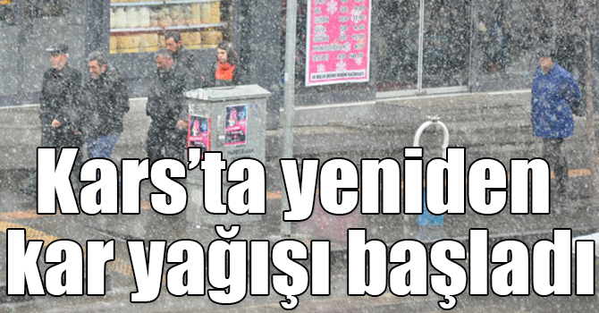 Kars’ta yeniden kar yağışı başladı