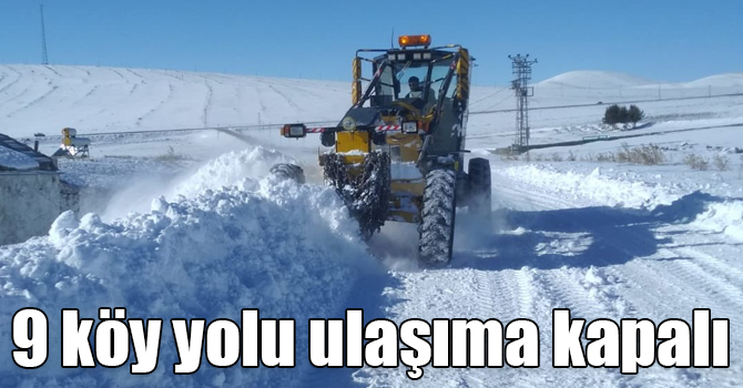 Kars'ta 9 köy yolu ulaşıma kapalı