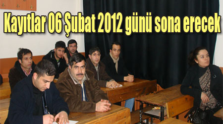 Kars'ta Kayıtlar 06 Şubat 2012 günü sona erecek