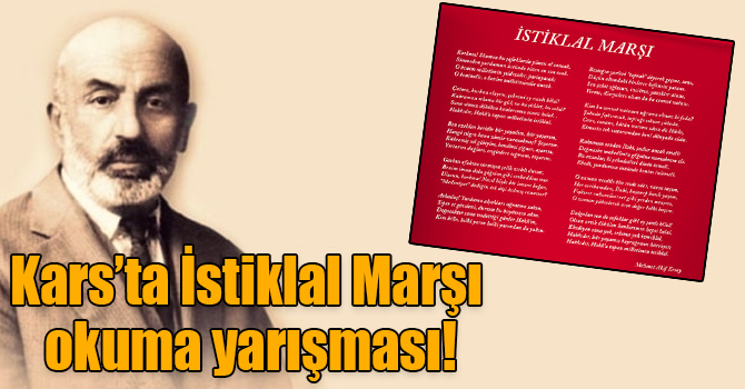 Kars’ta İstiklal Marşı okuma yarışması!