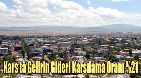 Kars'ta Gelirin Gideri Karşılama Oranı %21