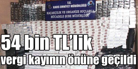 Kars'ta Kaçak sigara operasyonu